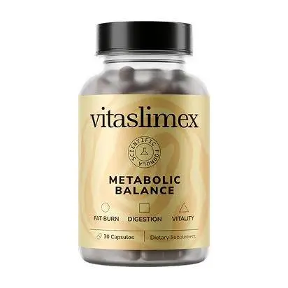 Front view of a VitaSlimex Metabolic Balance bottle, 30 capsules dietary supplement